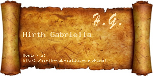 Hirth Gabriella névjegykártya
