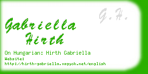 gabriella hirth business card